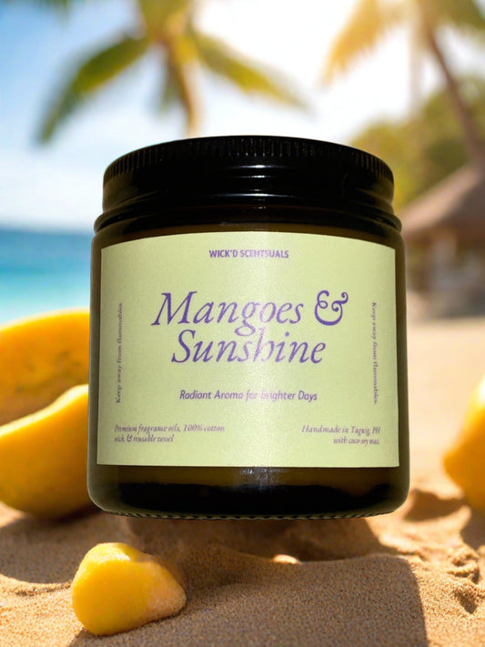 Mangoes & Sunshine Candle in 100 G Amber Jar