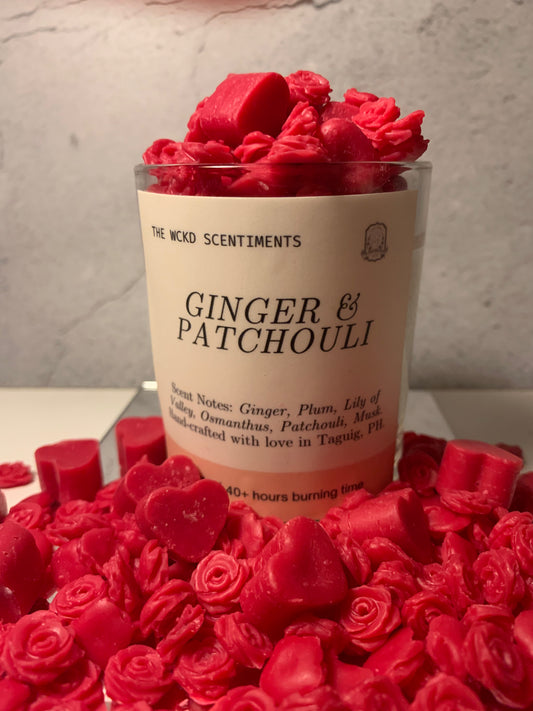 Hearts n’ Flowers: Ginger & Patchouli - Wick'd Scentuals Candle Co.